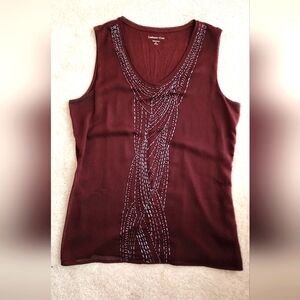 Coldwater Creek, beaded tank top. Size M..